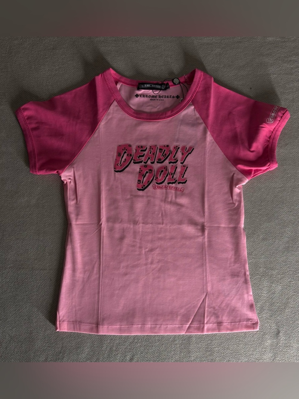 Chrome Hearts × Deadly Doll Blue Baby Tee